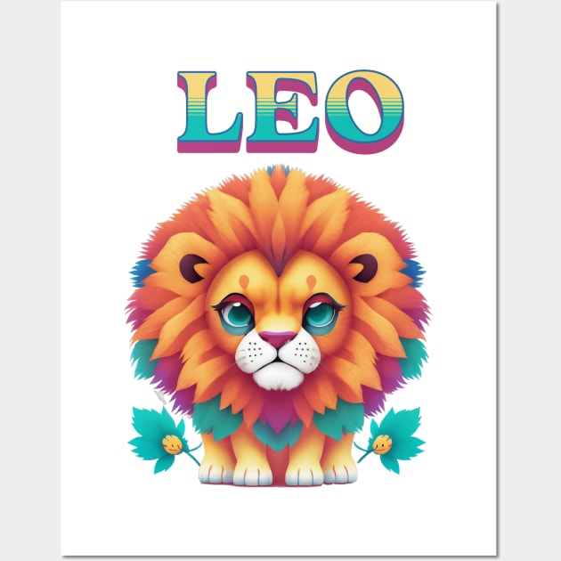 Leo Zodiac Sign Horoscope Wall Art by Groovy Dreams